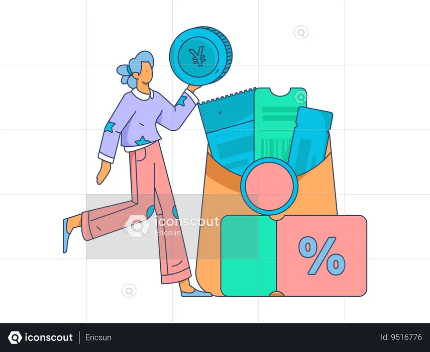 Shopping Discount Voucher  Illustration