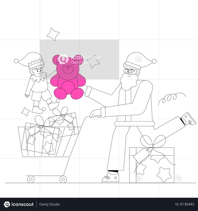 Shopping elves  Illustration