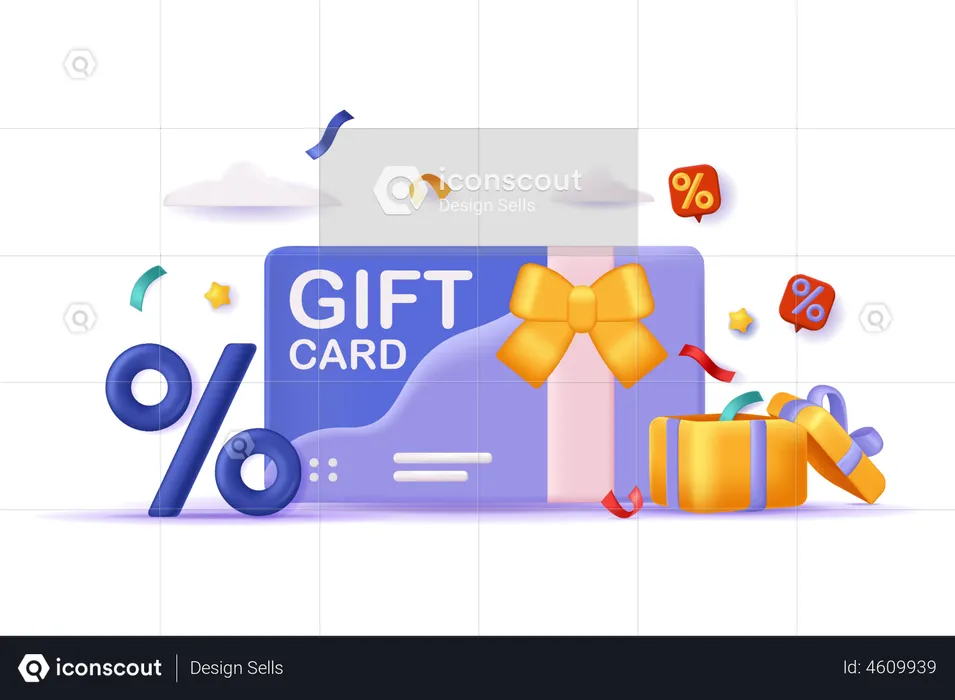 Shopping Gift Certificate  Illustration