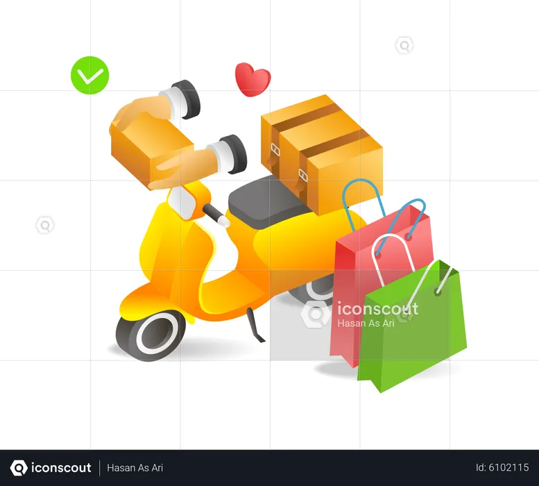 Shopping goods delivery  Illustration