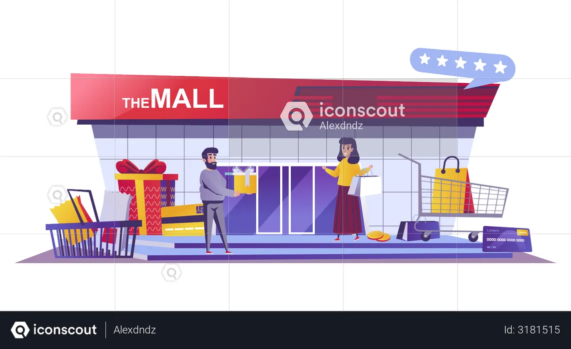 Shopping mall  Illustration