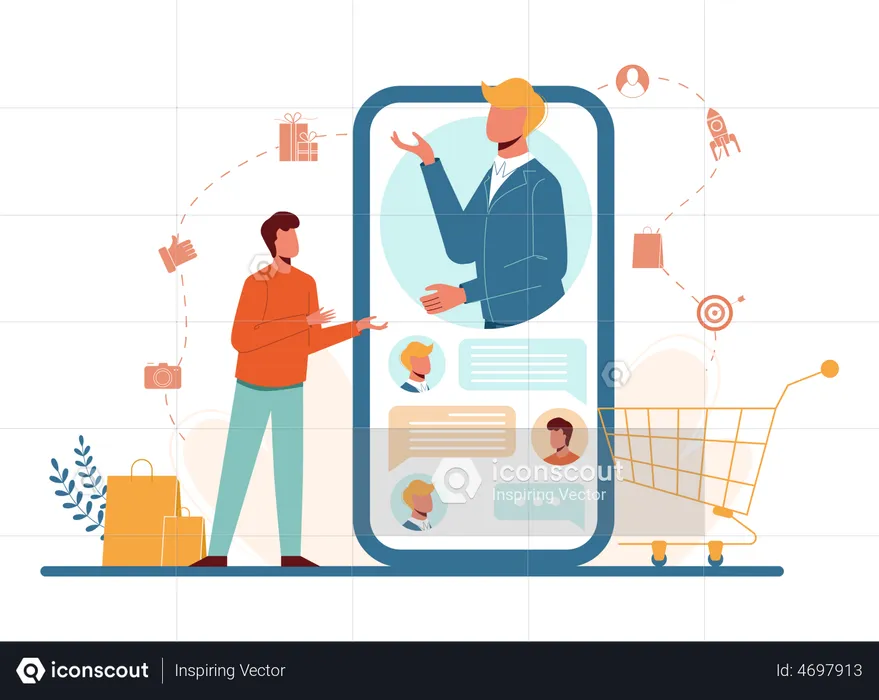 Shopping marketing  Illustration