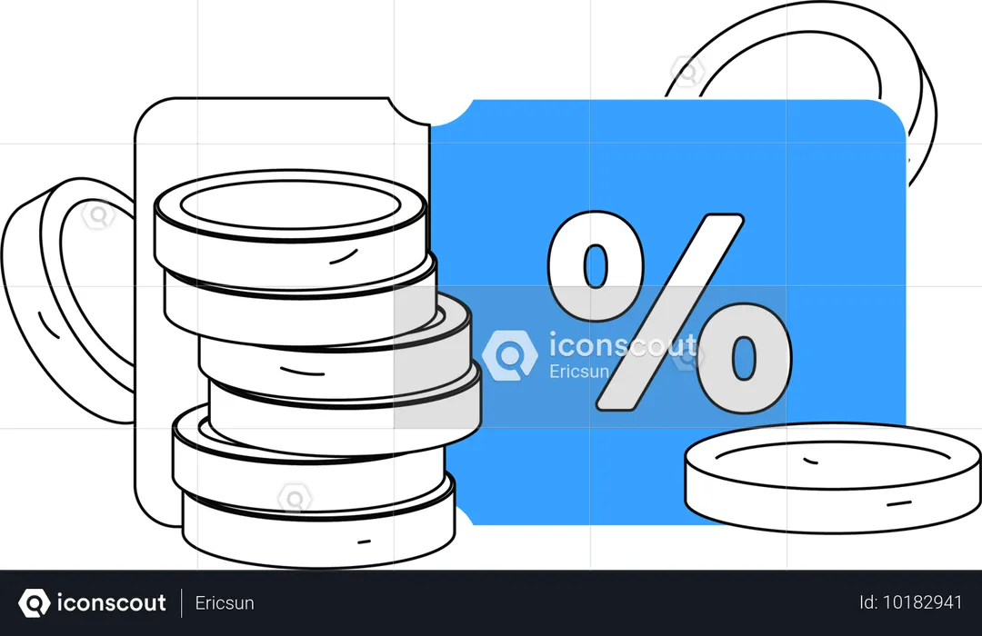 Shopping offer with discount label  Illustration