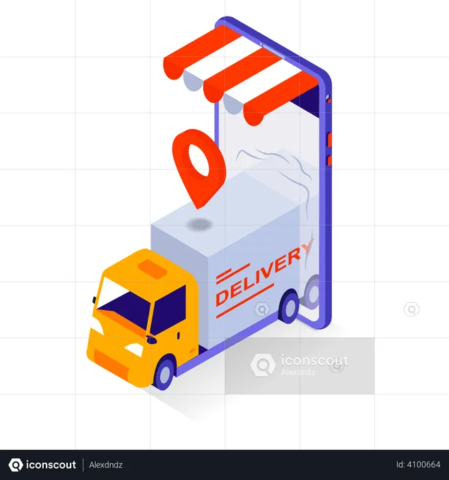 Shopping Order Delivery  Illustration
