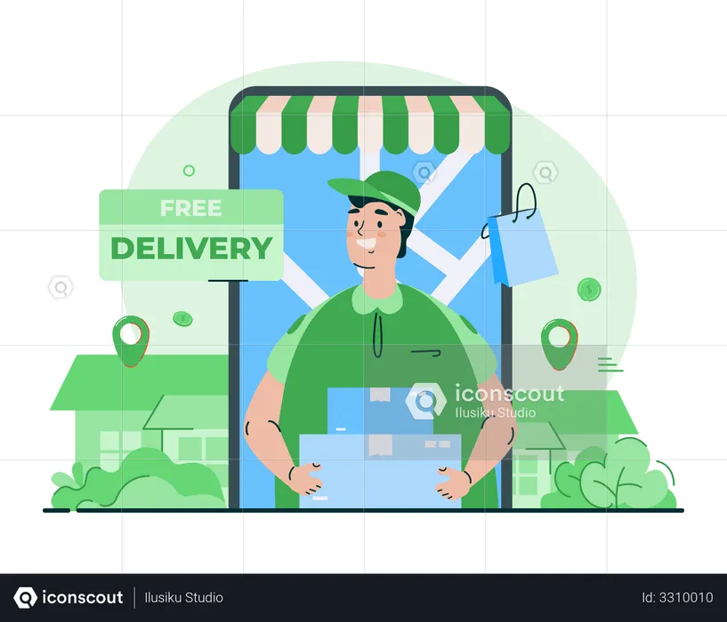 Shopping order delivery  Illustration