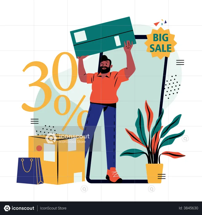 Shopping order Delivery  Illustration