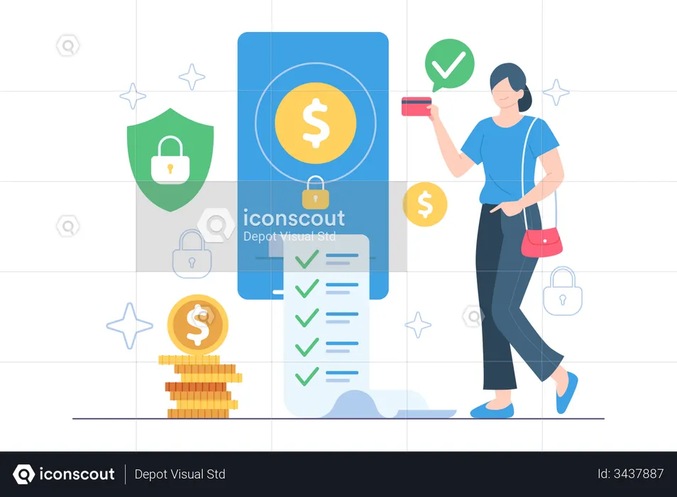 Shopping order Payment  Illustration