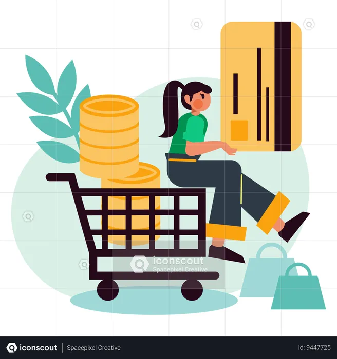 Shopping payment concept  Illustration