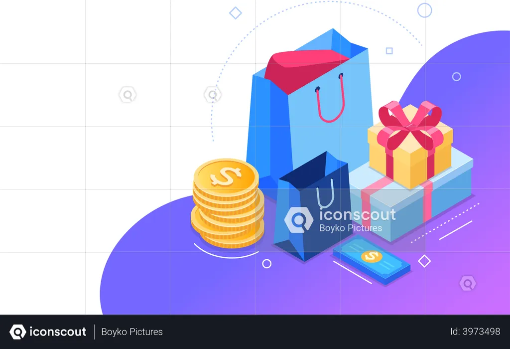 Shopping Payment  Illustration