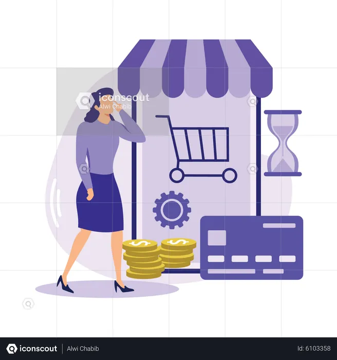 Shopping payment  Illustration