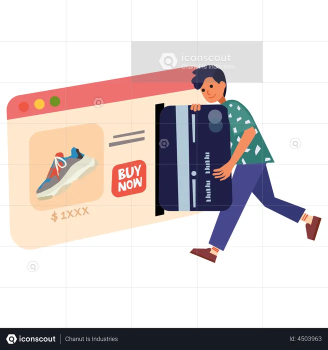 Shopping payment with creditcard  Illustration