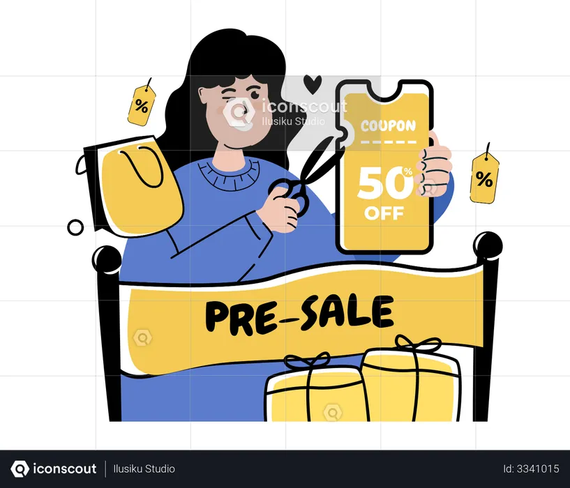 Shopping pre-sale promotion  Illustration