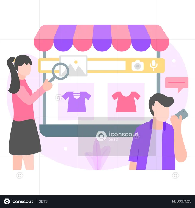 Shopping product search  Illustration