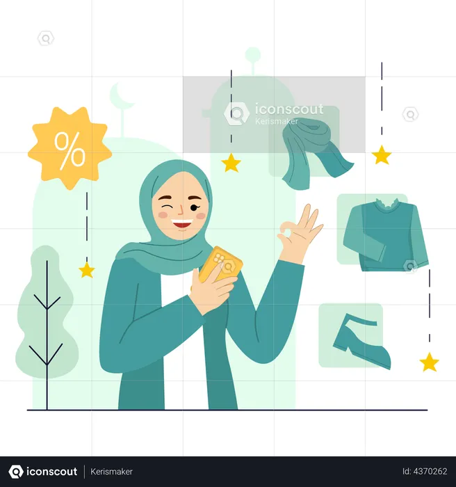 Shopping Ramadan  Illustration