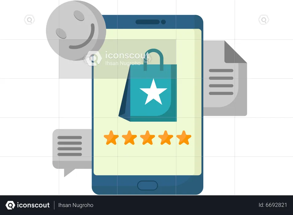 Shopping rating  Illustration