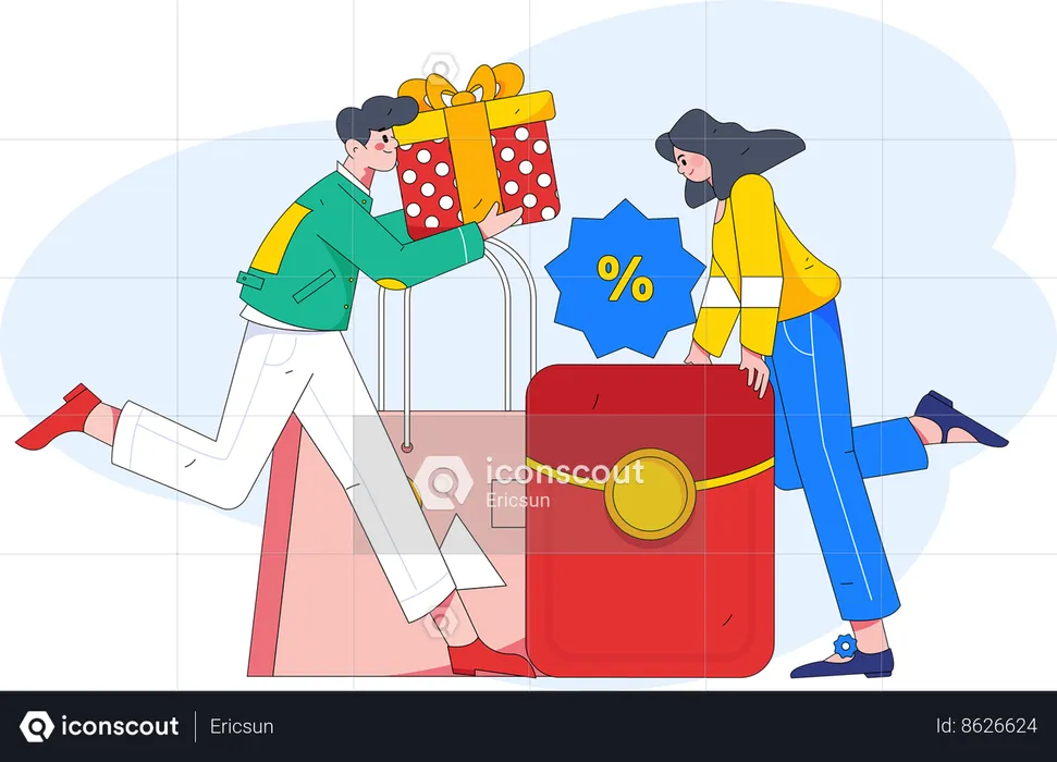 Shopping sale coupon  Illustration