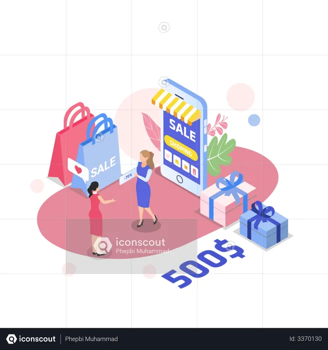 Shopping sale  Illustration