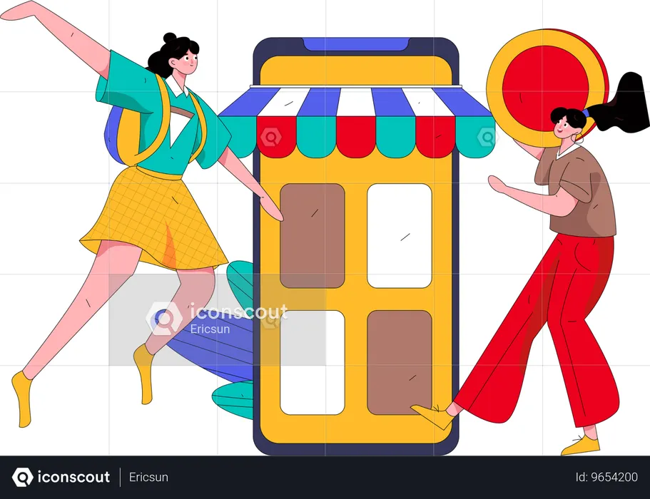 Shopping Savings  Illustration