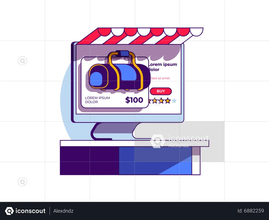 Shopping website  Illustration