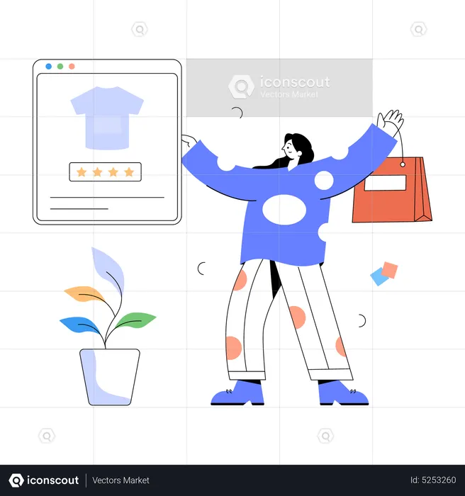 Shopping Website  Illustration