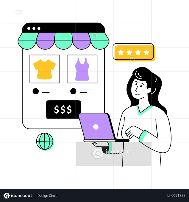 Shopping Website  Illustration