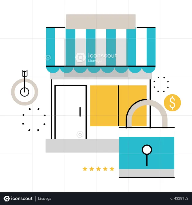 Sichere Online-Zahlung  Illustration