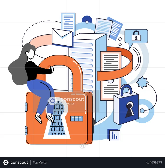 Sicheres Datenmanagement  Illustration