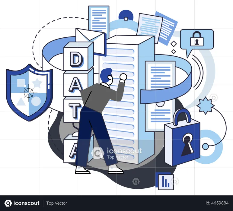 Sicheres Datenmanagement  Illustration