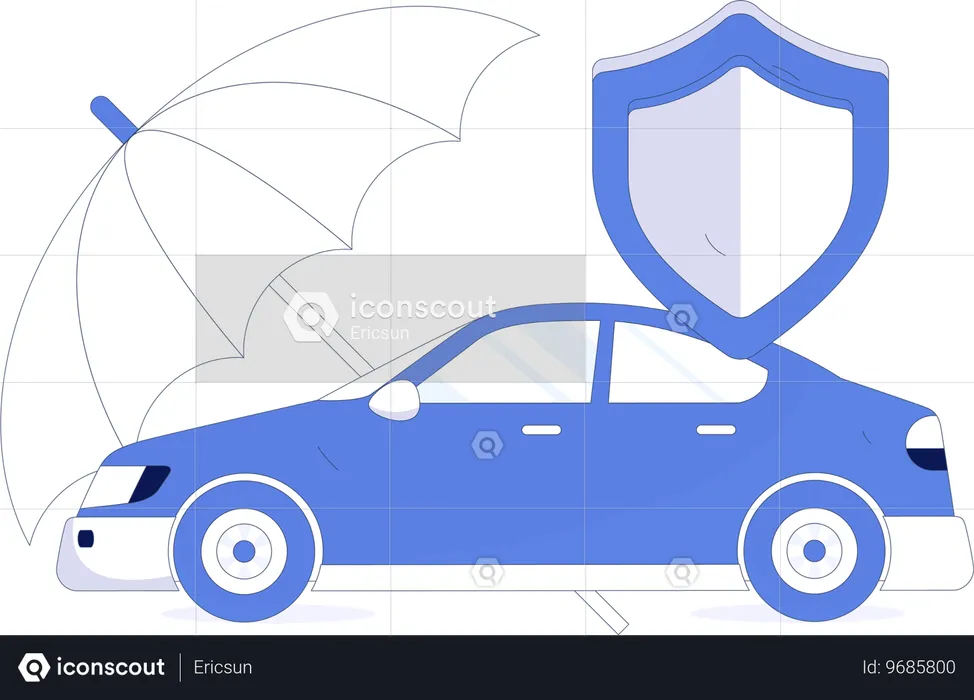 Sicherheit des Automobils  Illustration