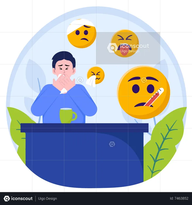 Sick Emoji Emoji Illustration