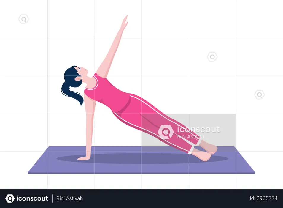 Side plank pose  Illustration