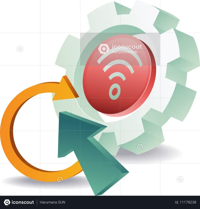 Technologie de traitement du réseau de signaux Wifi  Illustration