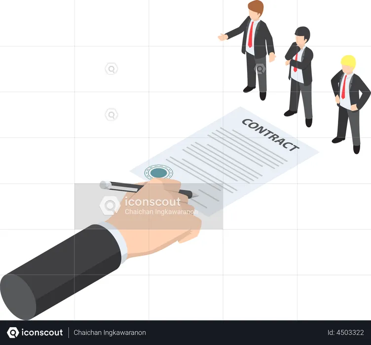 Signing Contract  Illustration