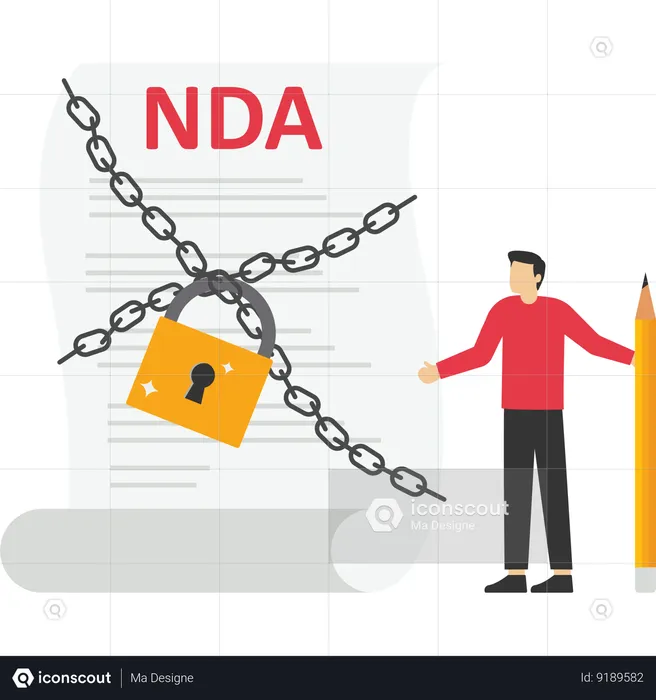 Signing NDA contract  Illustration