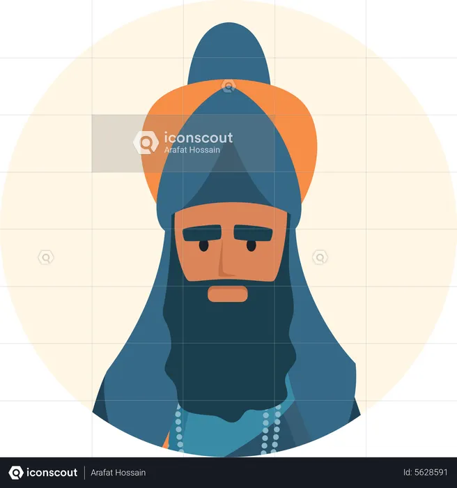 Sikh Man  Illustration