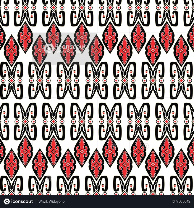Simple batik papua indonesia seamless pattern from Papua which is pretty charming  Illustration
