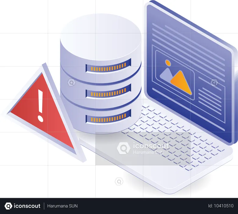 Sinais de alerta de big data de computador  Ilustração