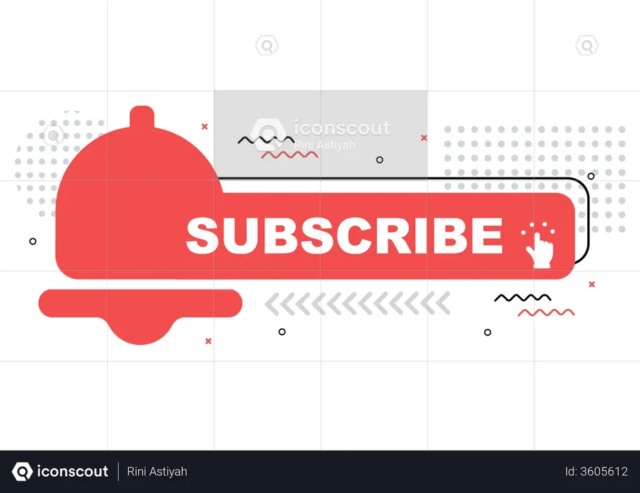 Notificação de sino de inscrição  Ilustração