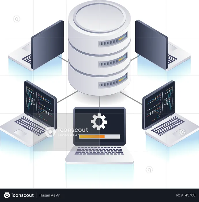 Sistema de administración de base de datos  Ilustración