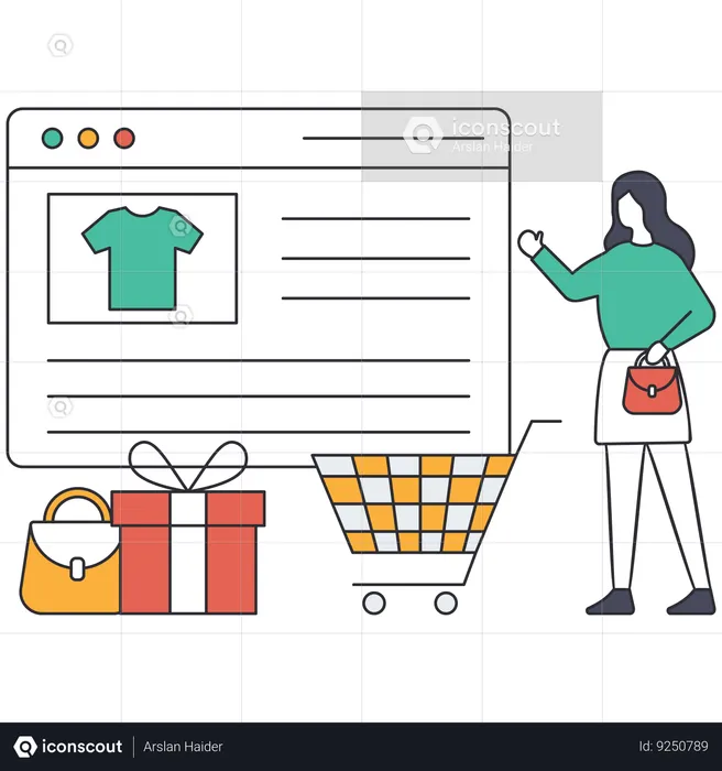 Site de compras on-line  Ilustração