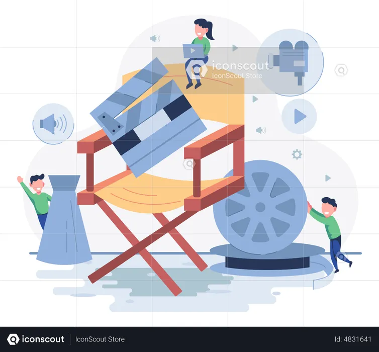 Site profissional de filmagem  Illustration