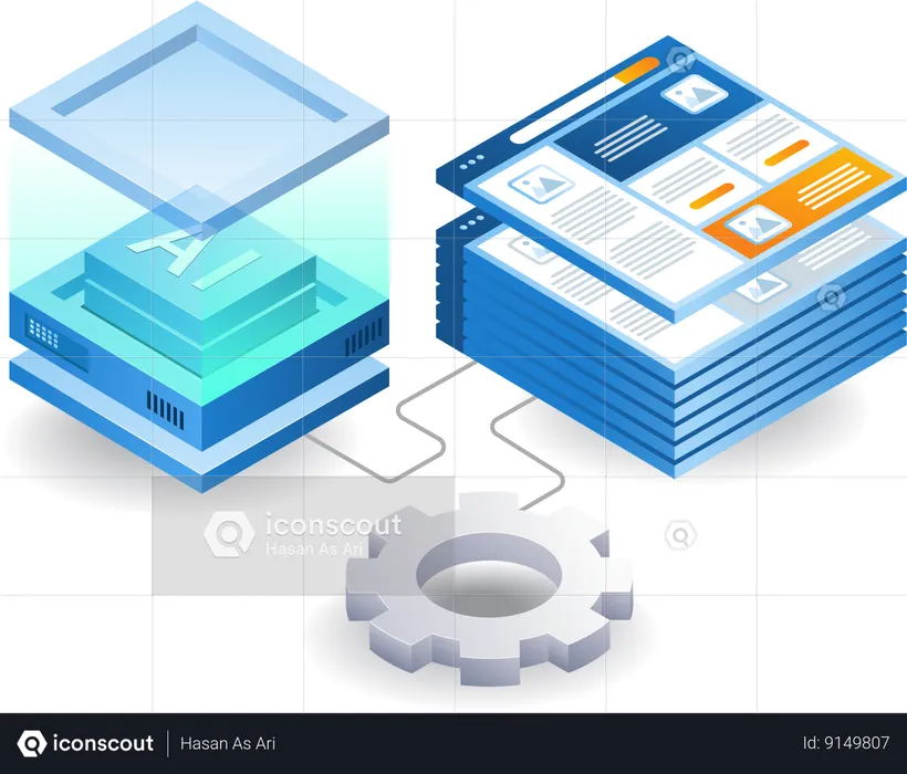 Sitio web de inteligencia artificial  Ilustración