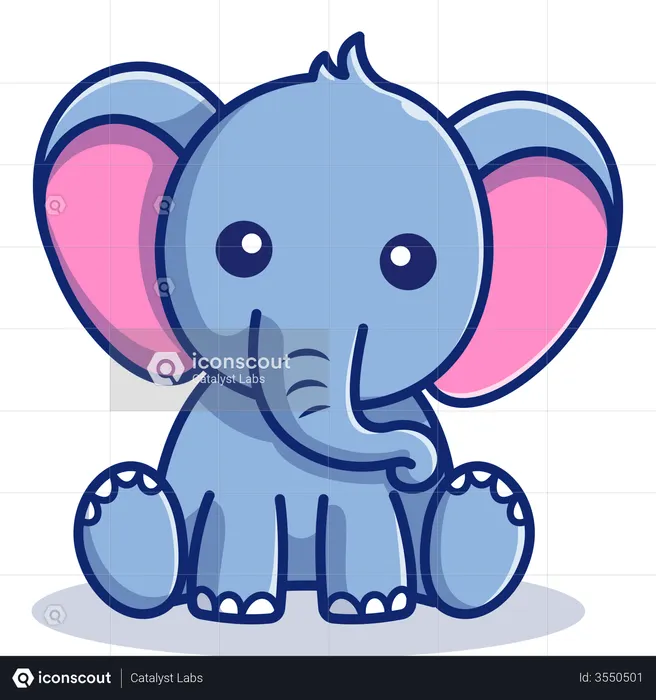 Best Premium Sitting baby elephant Illustration download in PNG & Vector format Best Premium Sitting baby elephant Illustration download in PNG & Vector format