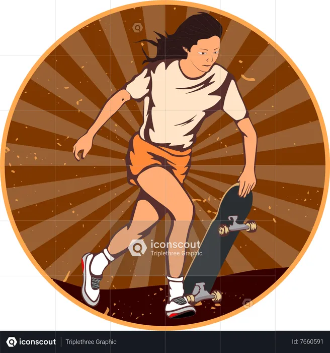 Skate equilibrado  Ilustração