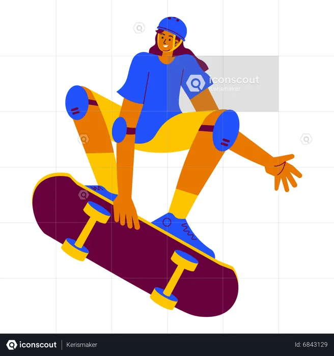 Skateboard-Wettbewerb  Illustration