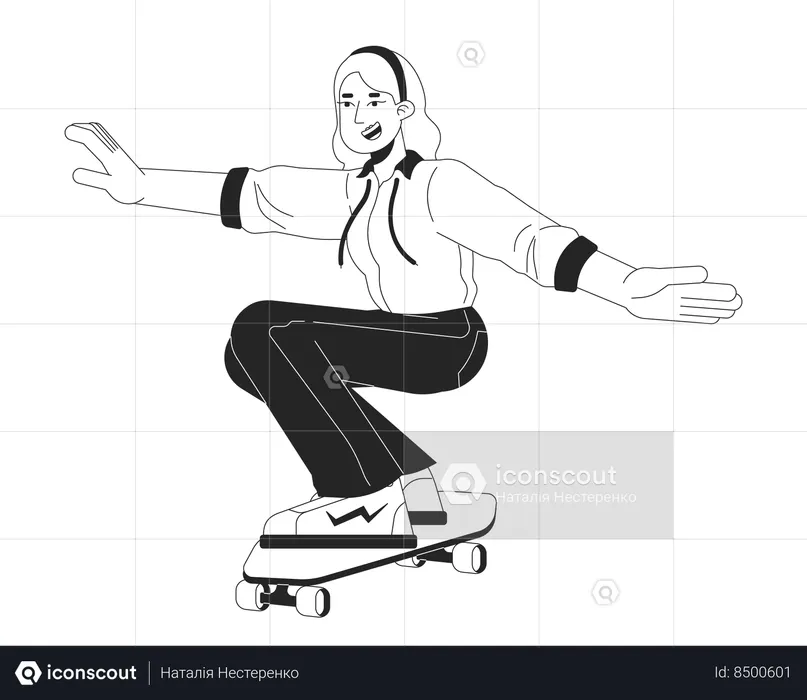 Skater girl  Illustration
