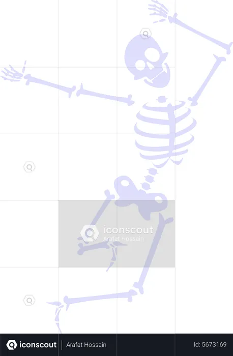 Skeleton dancing party  Illustration