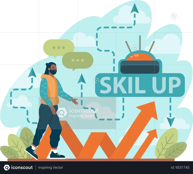 Skill up  Illustration