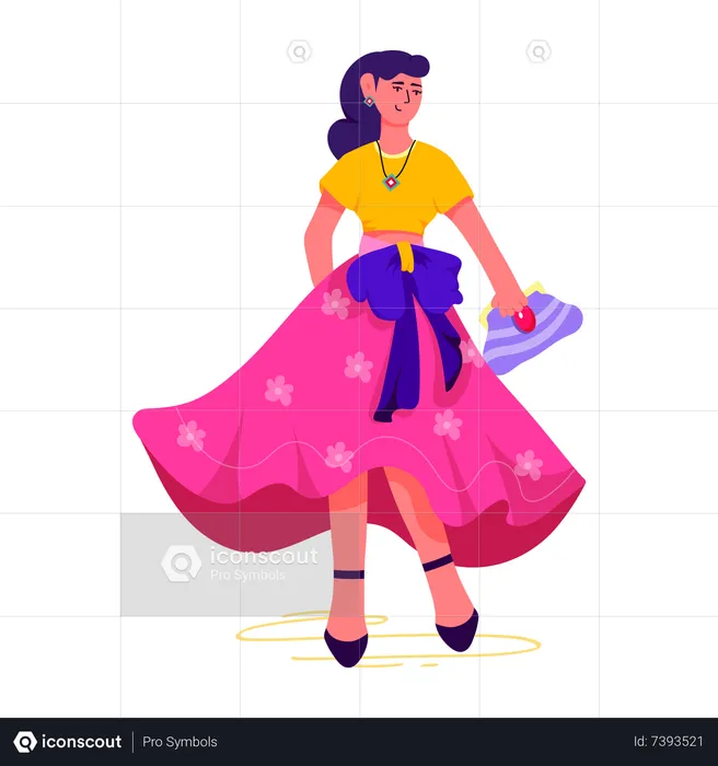 Skirt Outfit  Illustration