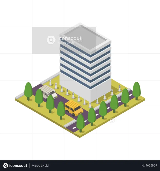 Skyscraper Building  Illustration